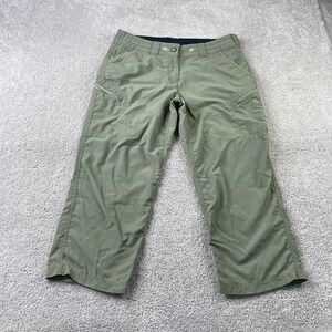 Exofficio Pants Womens 8 Green Capri Lightweight Nylon Hiking Camping Outdoors
